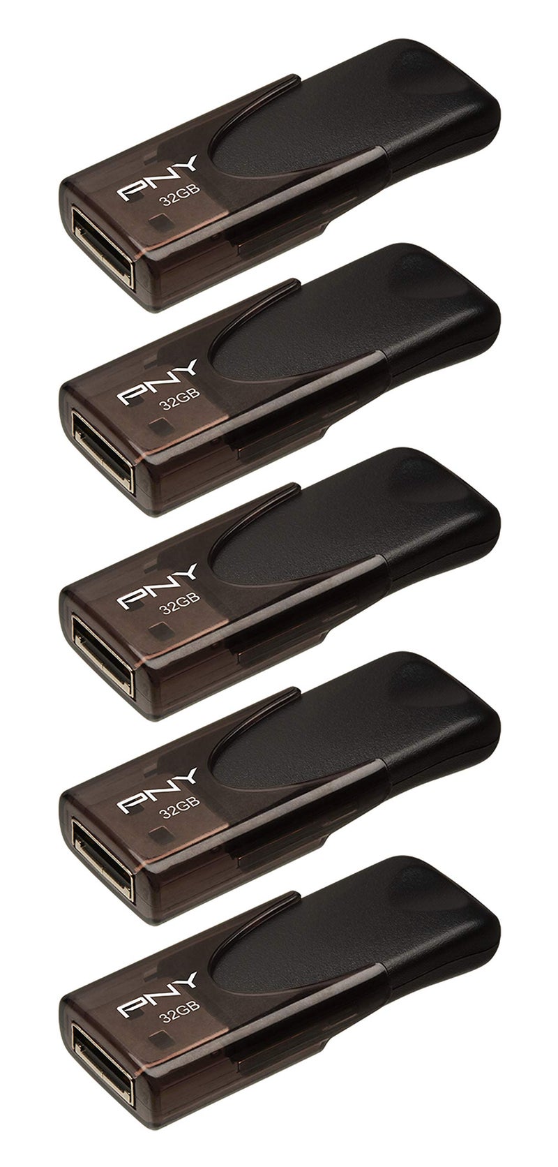 PNY 32GB Attaché 4 USB 2.0 Flash Drive, Black, (Pack of 5) - Image 4
