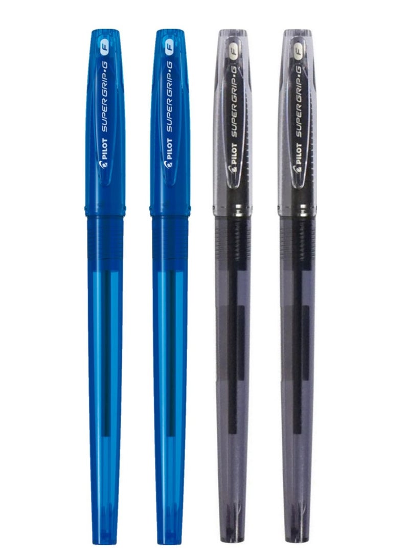 PILOT قلم حبر جاف سوبر جريب 4 قطع طرف رفيع متعدد الألوان - Image 1
