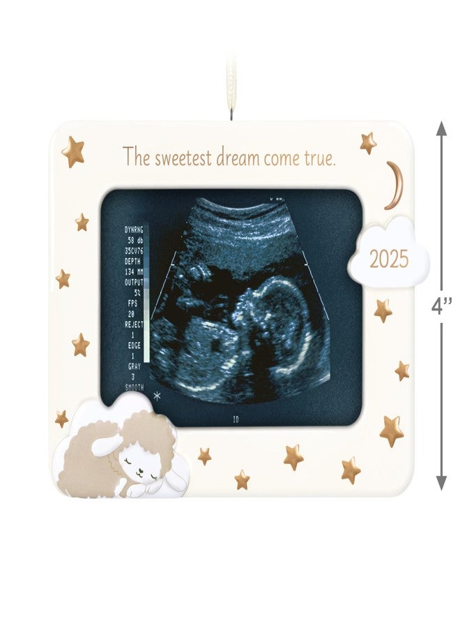 Hallmark Keepsake زينة عيد الميلاد التذكارية من هولمارك لعام 2025، إطار صور "أحلى حلم يتحقق" لعام 2025، مصنوع من البورسلين، هدايا للمواليد الجدد - Image 3