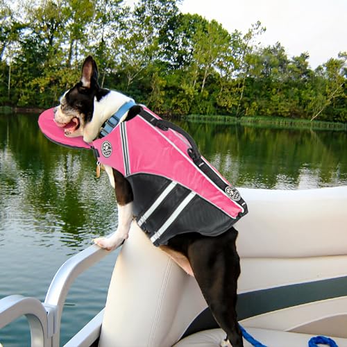 Mklhgty Dog Life Jacket, Reflective Dog Life Vest with Removable Neck Float High Buoyancy for Swimming and Boating, Ripstop Pet Safety Swimsuit Rescue Handle for Small Medium Large Dogs - Image 3