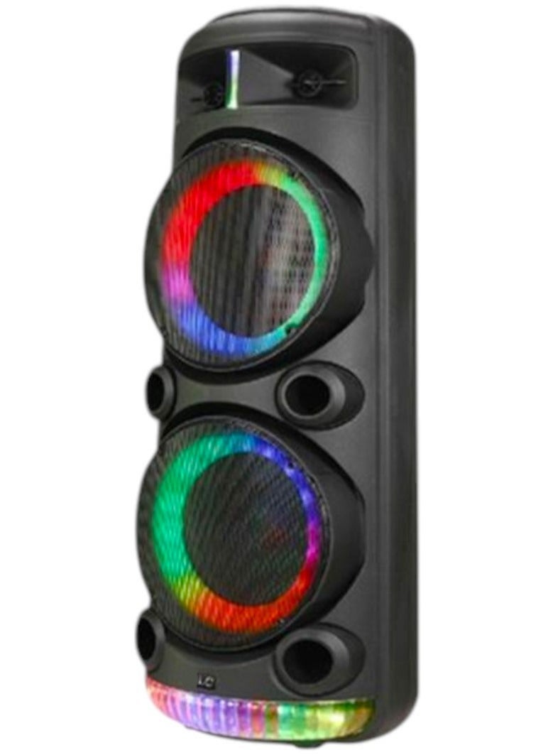 LC BT Portable Speaker High Power with Dual LED Woofers Microphone Remote USB TF AUX and Karaoke - Image 1