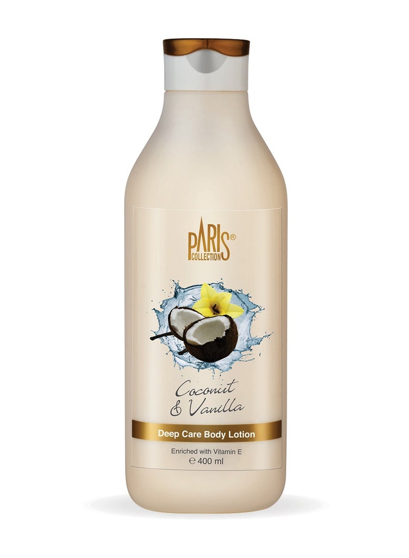 Paris Collection لوشن الجسم بجوز الهند والفانيليا للجنسين 400 مل