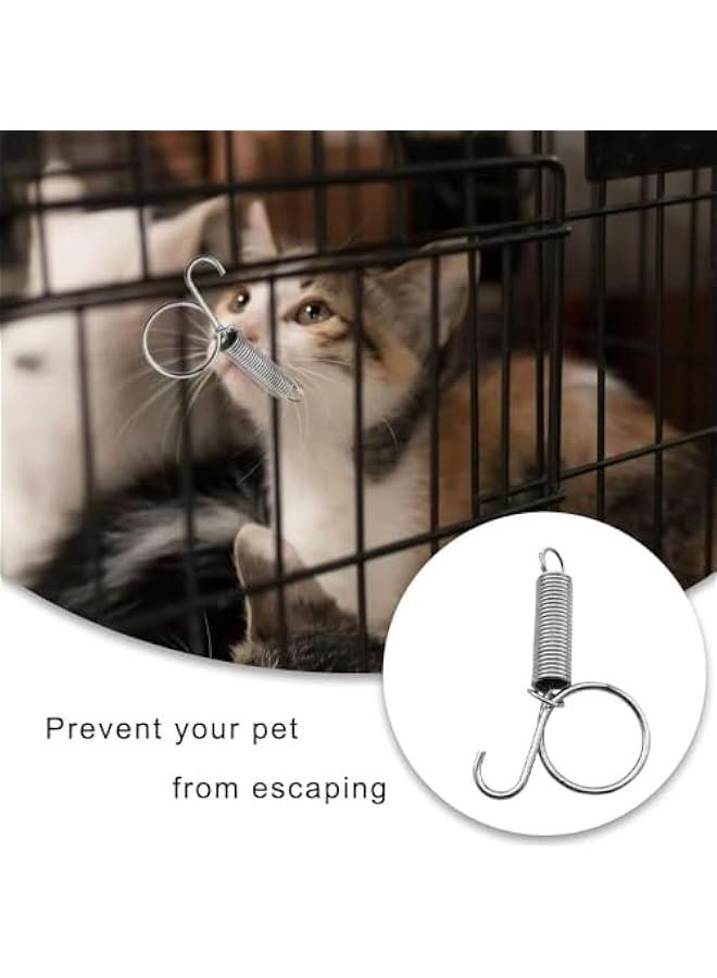 HOOKOR 4Pcs Spring Cage Latch,Multifunctional Cage Door Spring,Hook Metal Finger Spring,Latch Hook for Fixing Pet Cage Door - Image 3