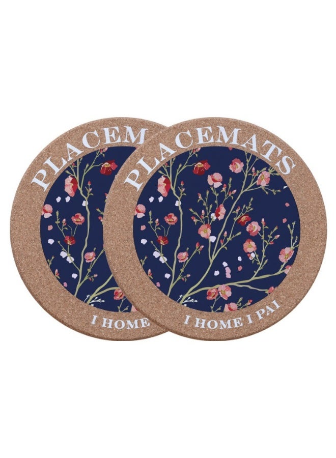 Beauenty 2-piece set, non-slip, waterproof, scalding-proof and heat-insulating cork pad