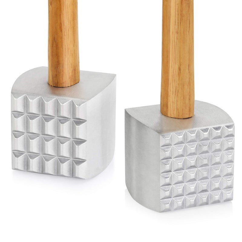 New Star Foodservice 36398 Wood Handle Aluminum Meat Tenderizer/Mallet/Hammer, 13-Inch Overall - Image 4
