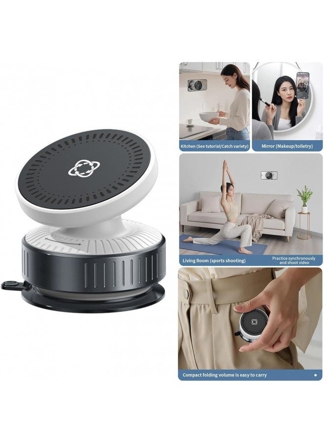 360°Rotatable Vacuum Magnetic Phone Holder，No Noise & No Charging， Magnetic Phone Holder for Car/Gym/Mirror/Bathroom/Smooth Surface, Suction Cup Phone Holder Compatible magsafe iPhone/Android - Image 1