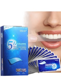 سمايل كيت شرائط تبييض الأسنان البيضاء 5D - قطاع العناية بنظافة الفم للأسنان الزائفة جل نظام تبييض الأسنان (7 مجموعات)  - Image 1