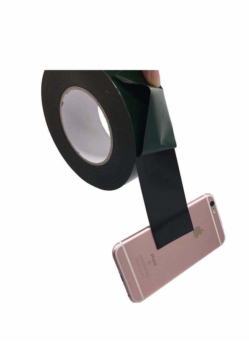 Excefore - Foam Tape Double Sided Sponge Tape Waterproof Mounting Adhesive Tape Roll Automotive Grade Numberplates Cars Trims, Black 10m (50 mm) - Image 1