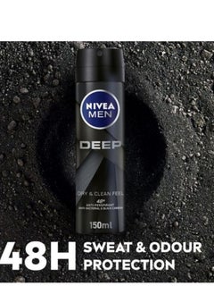 Nivea Nivea Antiperspirant Spray For Men Deep Black Carbon Dark Wood 150 Ml  - Image 3