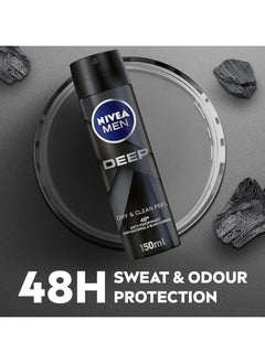 Nivea Nivea Antiperspirant Spray For Men Deep Black Carbon Dark Wood 150 Ml  - Image 4