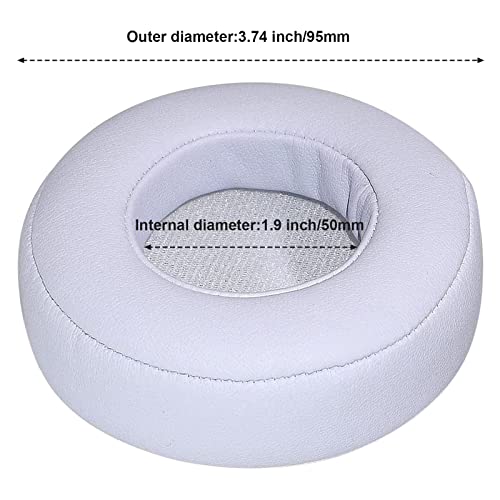 Learsoon Replacement Earpads Memoery Foam Ear Cushion Covers Compatible with Monster Beats by Dr.Dre PRO/Detox Headphones (White) - Image 2