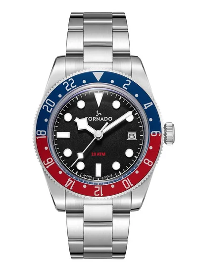 TORNADO Men's Stainless Steel Analog Watch T24006-SBSB - 40 mm