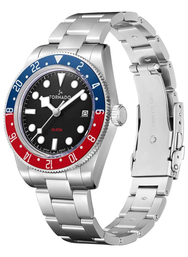 TORNADO Men's Stainless Steel Analog Watch T24006-SBSB - 40 mm