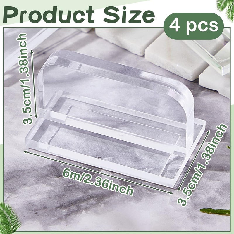 Qunclay 4 Pcs Aquarium Lid Handles Acrylic Fish Tank Cover Handles Adhesive Tank Lid Replacement Handle for Aquarium Fish Tank Lid 236 x 138 Inch Transparent - Image 2