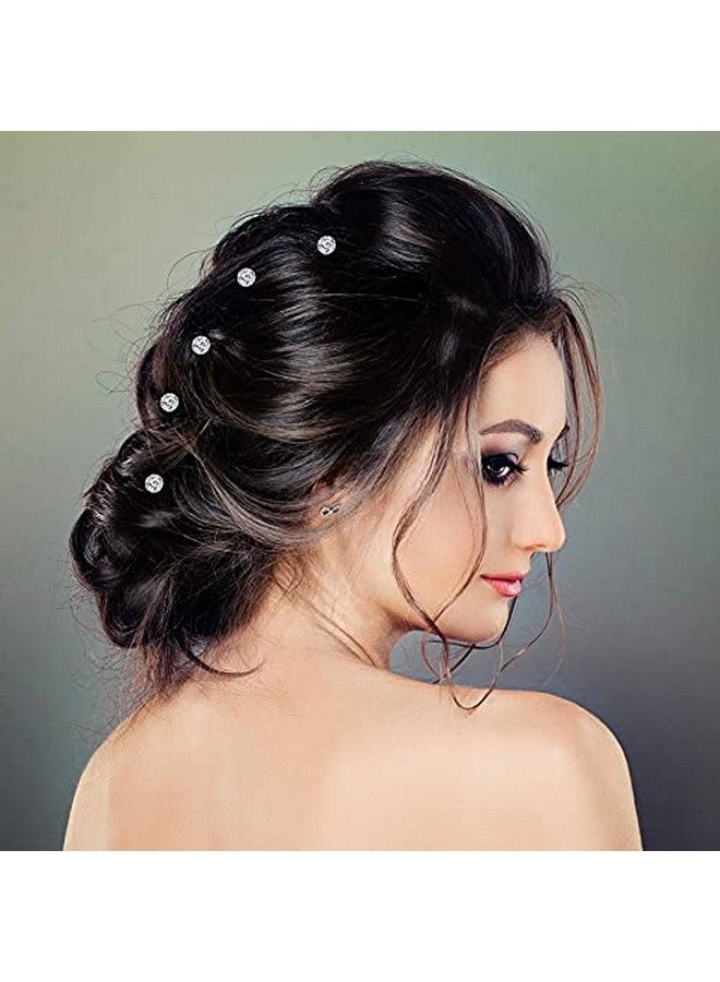Belicia BELICIA 12 Pieces Rhinestone Crystal Twisters Set Spiral Hair Pin Silver Coil for Wedding, Bridal, Prom, Party and Special Occasion with Clear Container - Image 5