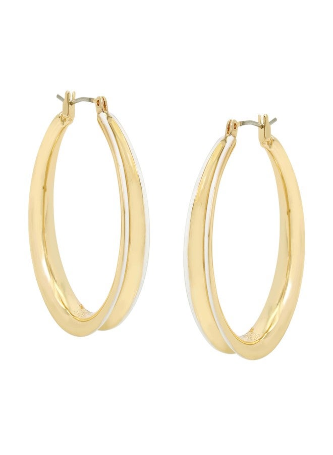 Robert Lee Morris Womens Molten Patina Curved Hoop Earrings - Image 2