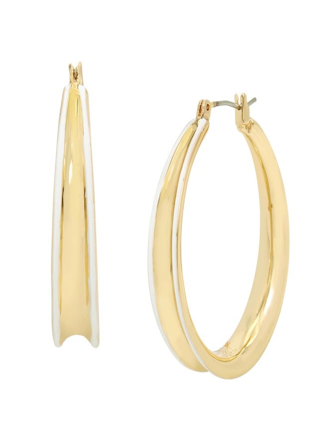 Robert Lee Morris Womens Molten Patina Curved Hoop Earrings - Image 1