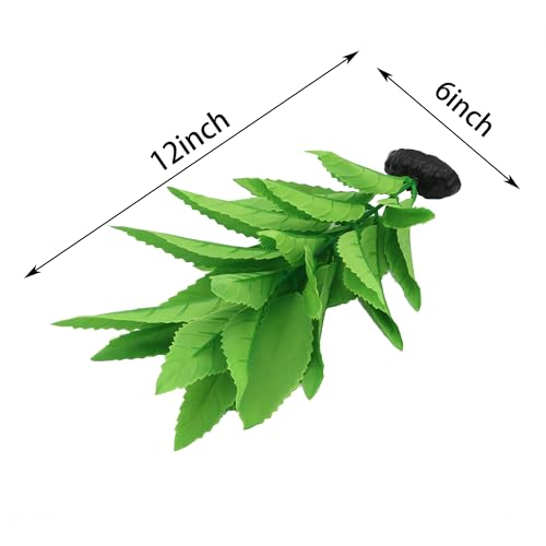 DVHEY 2-Pack 12 Inch Aquarium Silk Aquarium Plants, Artificial Plastic Plant for Small Tank, Goldfish, Fish Hides (Green A, 12 Inch) - Image 3