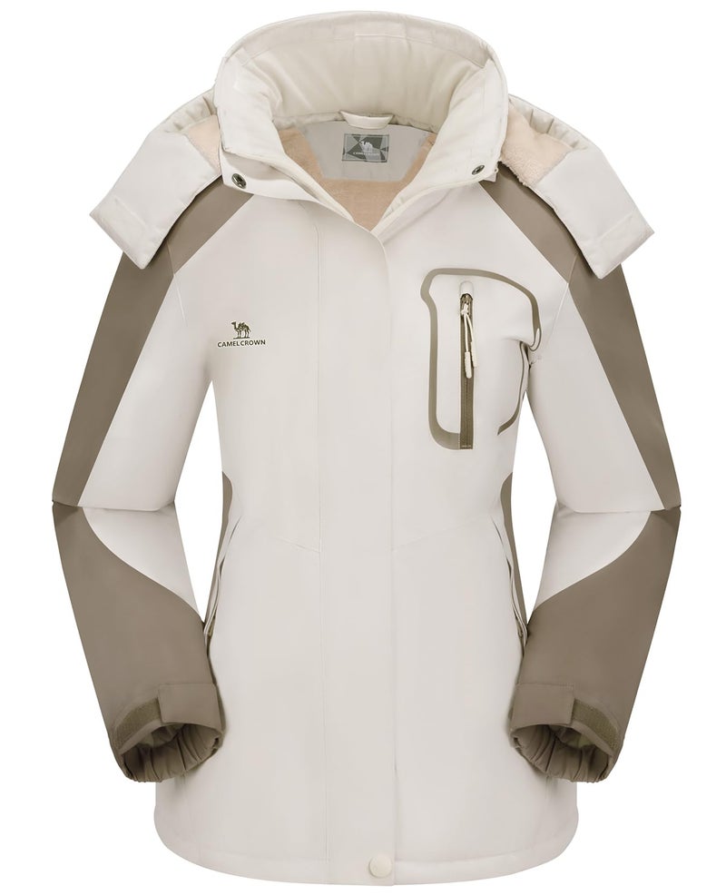 CAMEL CROWN Women's Ski Jacket Winter Snow Coat Warm Fleece Mountain Waterproof Female Jacket Snowboarding jackets - Image 1