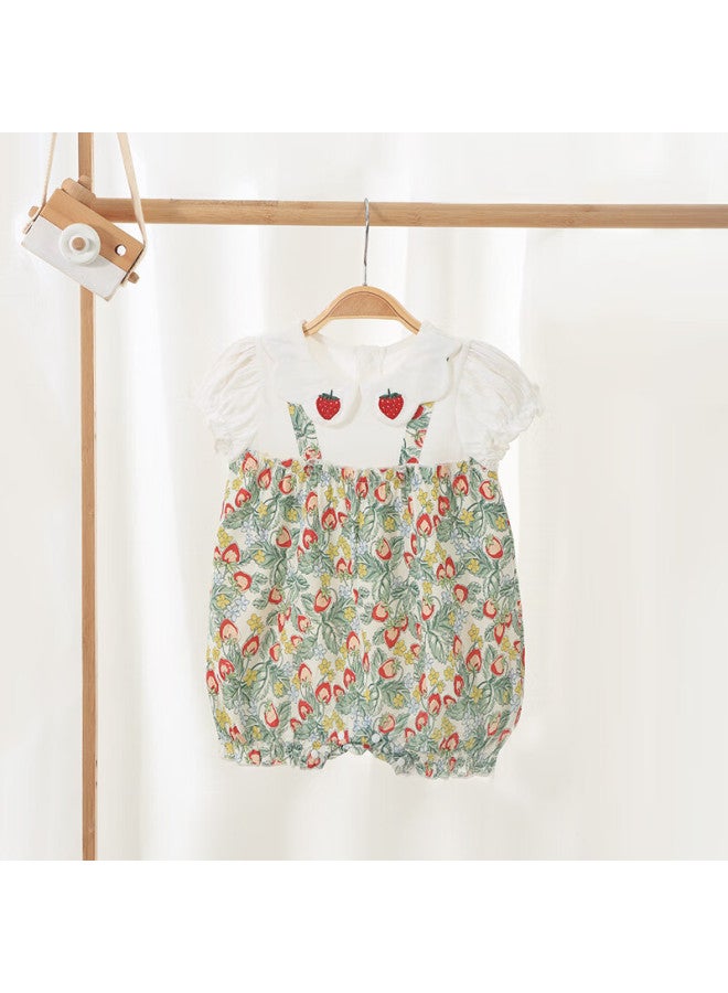 Youqi Yooqi Baby Girl Romper Summer Thin Infant Short Sleeve Clothes Newborn Toddler Jumpsuit Cute Crawling Suit For Outing - Image 1