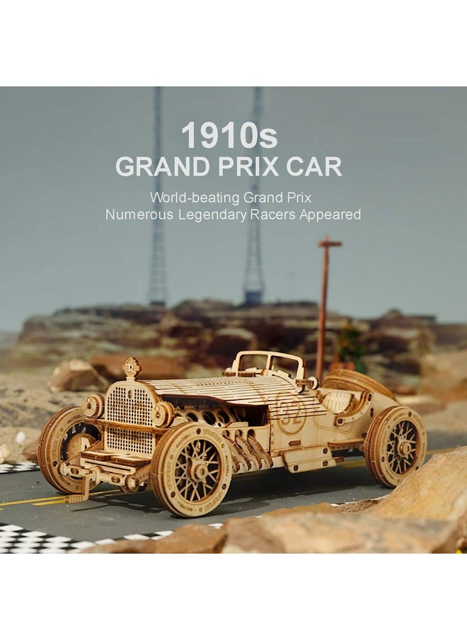 Robotime ROBOTIME Model Car Kits - Wooden 3D Puzzles - Model Cars to Build for Adults 1:16 Scale Model Grand Prix Car  - Image 2