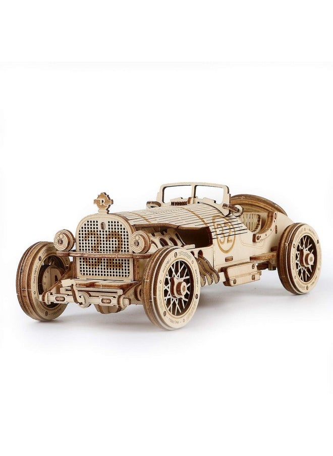 Robotime ROBOTIME Model Car Kits - Wooden 3D Puzzles - Model Cars to Build for Adults 1:16 Scale Model Grand Prix Car  - Image 1