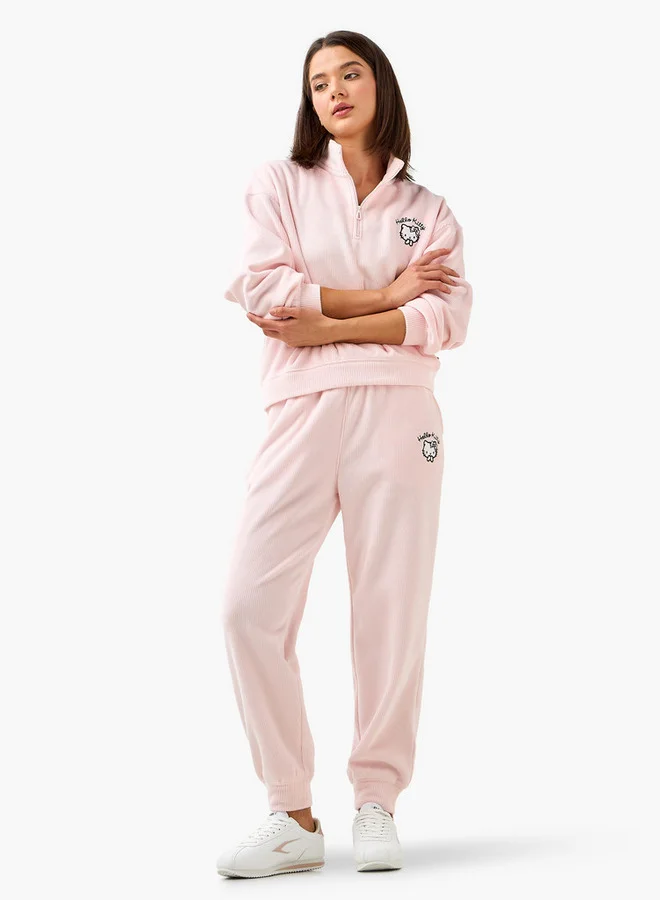 SP Characters Hello Kitty Embroidered Ribbed Joggers