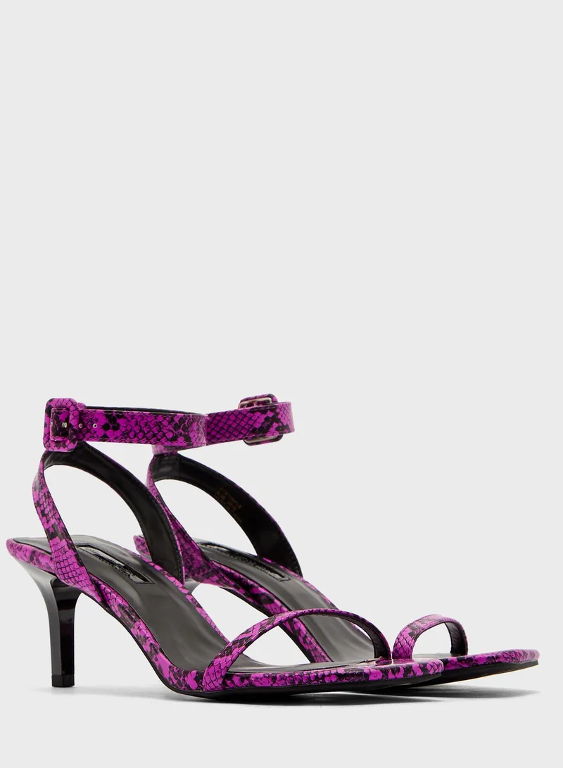 Miss Selfridge Shakira Ankle Strap High Heel Sandal