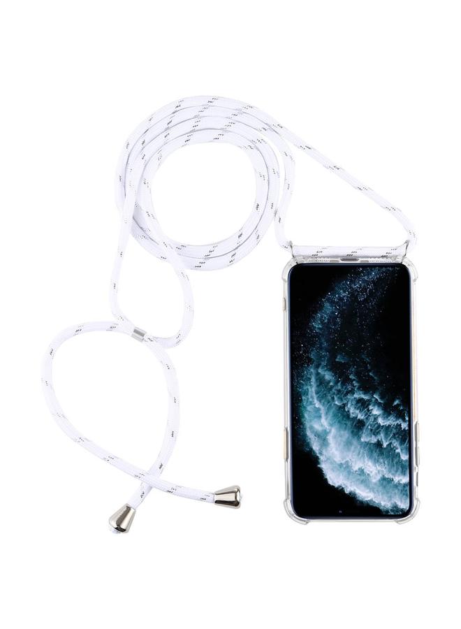 The Bros Four-Corner Anti-Fall Trasparent TPU Mobile Phone Case With Lanyard for iPhone 11 Pro Max