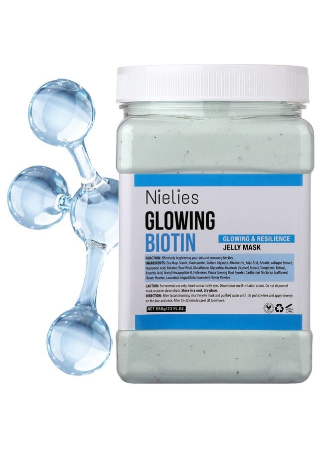 Nielies Glowing Biotin Peel-Off Jelly Mask Set, Jelly Mask For Facials, Face Mask For Instant Hydration, Vegan Peel Off Face Mask, Facial Skin Care Product Peel Off For Moisturizing, Glowing - Image 1