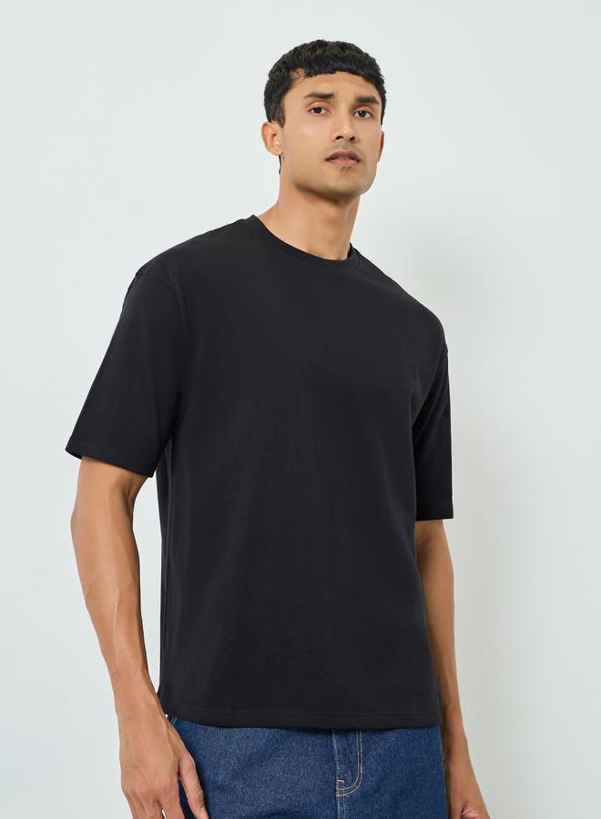 Styli Men Oversized Crew Neck Terry T-Shirt - Image 1