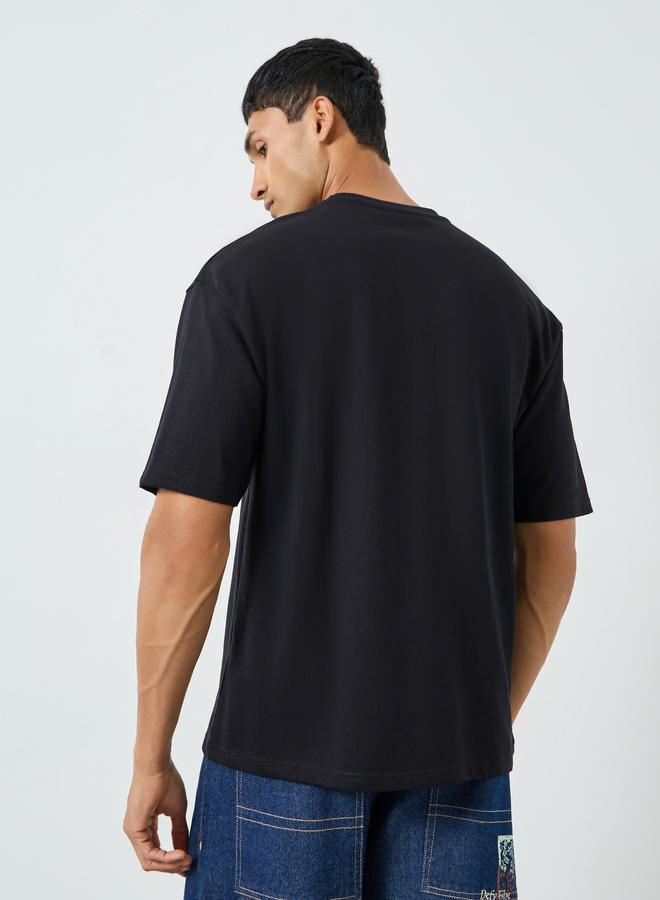 Styli Men Oversized Crew Neck Terry T-Shirt - Image 5