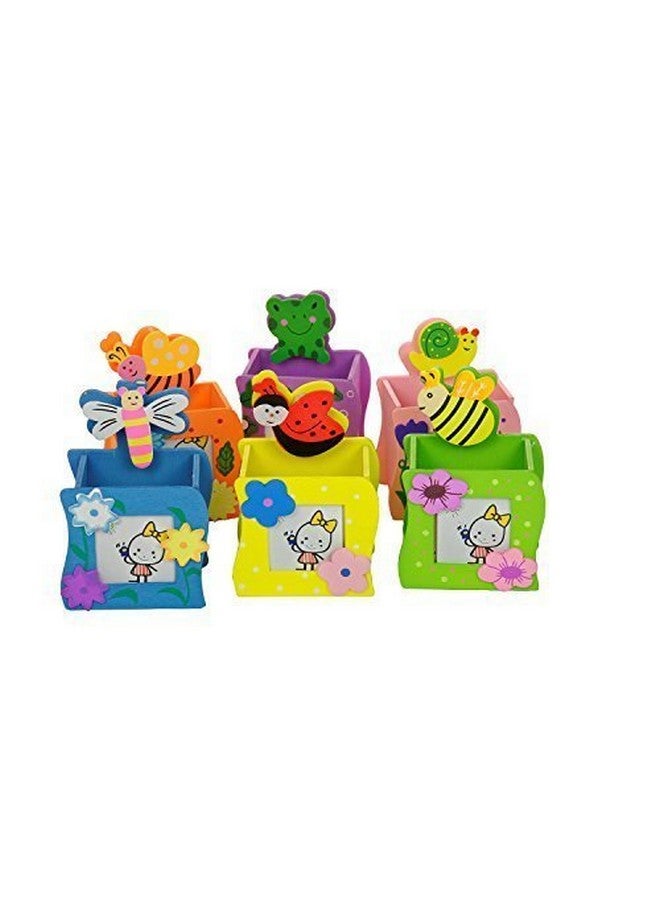 جولد ليف مجموعة أقلام رصاص وقرطاسية خشبية على شكل بوابة ملونة ذات طابع طبيعي لعيد الميلاد مكونة من 12 قطعة - Image 1