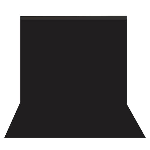 HomeArt 8x9 Feet Black Screen Backdrop for Photography, Chroma Key Virtual Black Background Sheet for Photography Zoom Meeting, Cloth Curtain for Video Studio Streaming Gaming Photoshoot - Image 1
