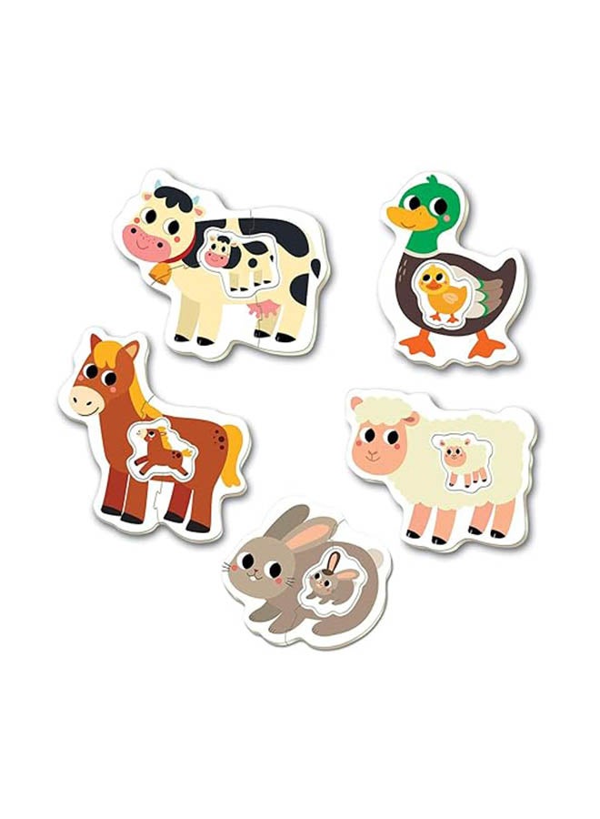 EDUCA Farm Baby Puzzle Set with 5 Puzzles from 2 to 5 pieces for Children from 12 Months (17574) - Image 2