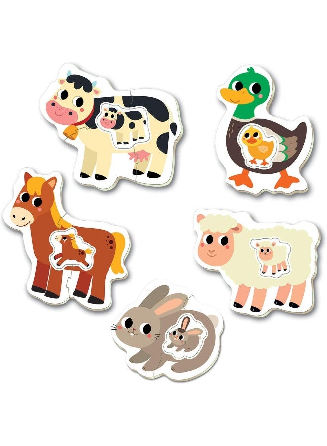 EDUCA Farm Baby Puzzle Set with 5 Puzzles from 2 to 5 pieces for Children from 12 Months (17574) - Image 4