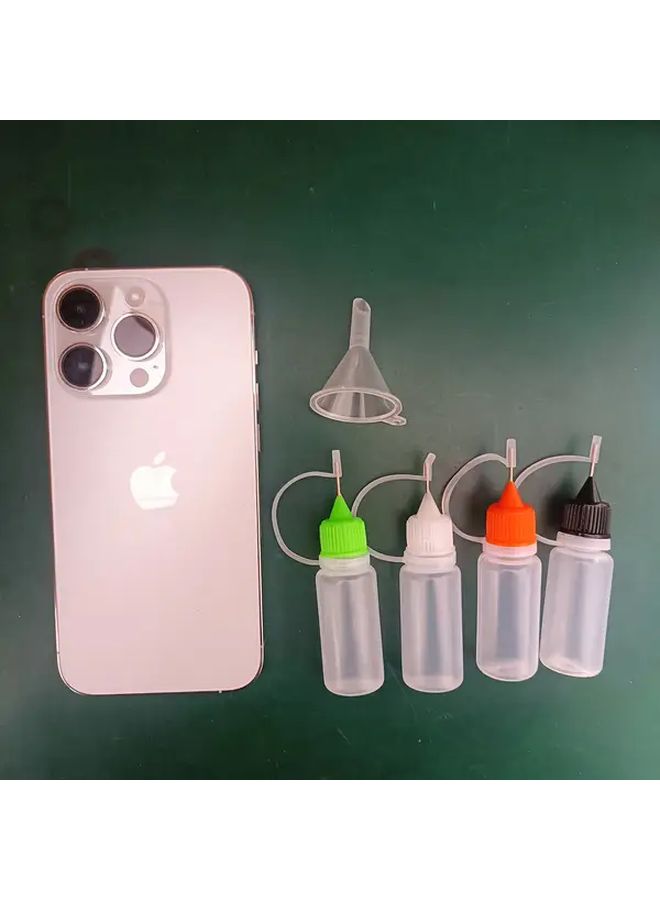 30 علبة من زجاجات السائل الدقيقة ذات الأطراف البلاستيكية المتينة مع قمع صغير 0.34 أونصة - Image 4