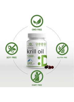 DEAL SUPPLEMENT Eagle Shine Vitamins 2 Pack Antarctic Krill Oil, 1,000Mg Per Serving, 480 Softgels  - Image 3