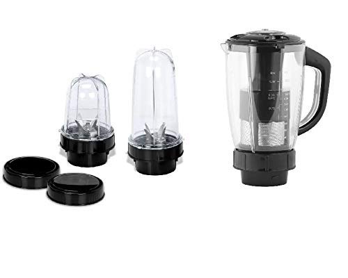 SUMIX Black ABS Plastic 2 Bullet Jars 350 ml and 550 ml and 1 Juicer Jars for Mixer Grinder SA20R - Image 1