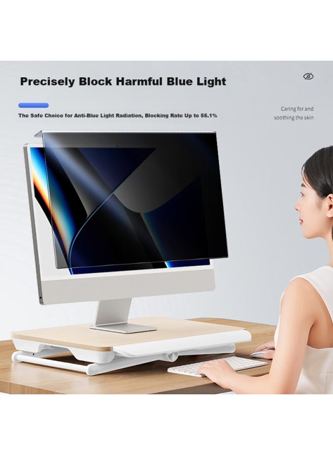 Mryc Computer Monitor Laptop Screen Privacy Filter Desktop Anti-blue Light Anti-radiation Anti-spying Eye Protection Privacy Screen Protector Acrylic Hanging Universal 23.8 Inch 16:9 - Image 3