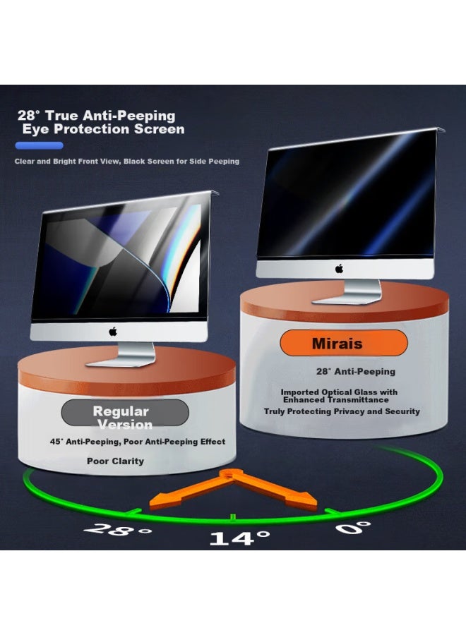 Mryc Computer Monitor Laptop Screen Privacy Filter Desktop Anti-blue Light Anti-radiation Anti-spying Eye Protection Privacy Screen Protector Acrylic Hanging Universal 23.8 Inch 16:9 - Image 5