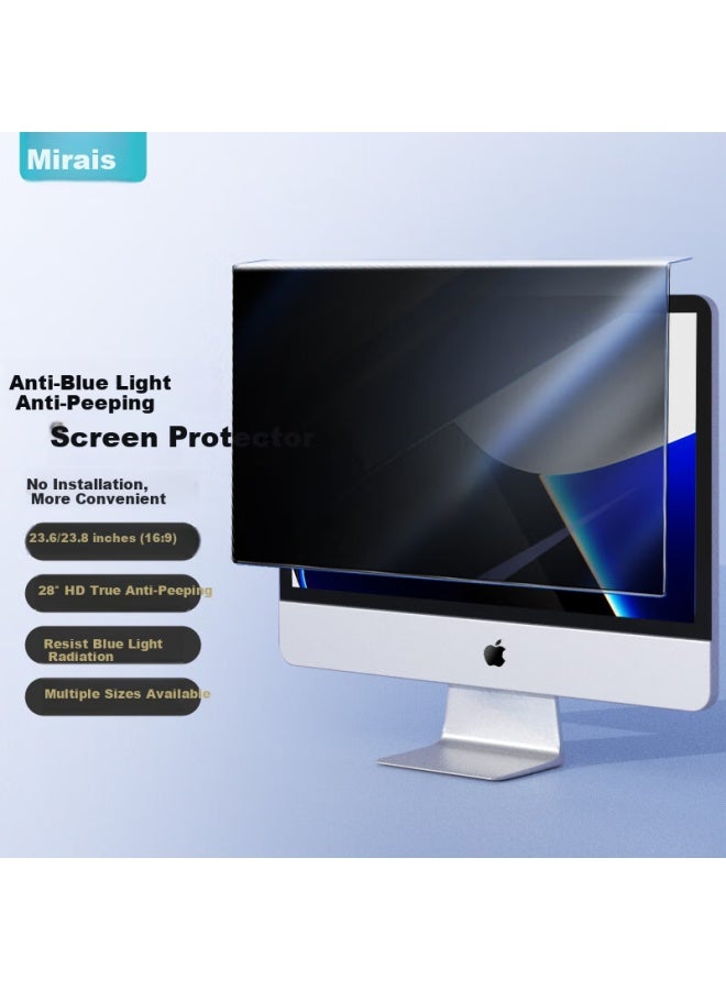 Mryc Computer Monitor Laptop Screen Privacy Filter Desktop Anti-blue Light Anti-radiation Anti-spying Eye Protection Privacy Screen Protector Acrylic Hanging Universal 23.8 Inch 16:9 - Image 1