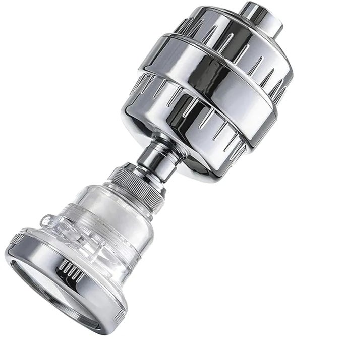 HIGH OUTPUT REVITALIZING SHOWER WITH FILTER REDUCES DRY ITCHY SKIN DANDRUFF ECZEMA AND DRAMATICALLY IMPROVES THE CONDITION OF YOUR SKIN HAIR AND NAILS CHROME