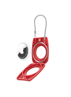 Applicable To Apple Airtag Protective Case Apple Tracker Airtag Waterproof Rope Safety Lock Protective Case-Color:Red-Applicable Model:AirTAag