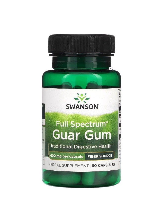 SWANSON سوانسون، صمغ الغوار الكامل الطيف، 400 ملغ، 60 كبسولة - Image 1