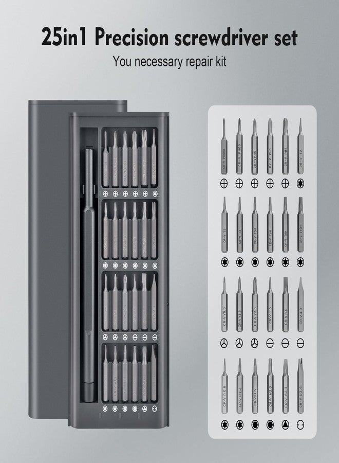 OEAGO Stocking Stuffers for Men Adults Him: 25-in-1 Mini Precision Screwdriver Set Small Bit Tool Set Gifts for Men Boys,Magnetic Torque Repair Tool Kit for Electronics Macbook Watch Eyeglass Ring Doorbell - Image 4