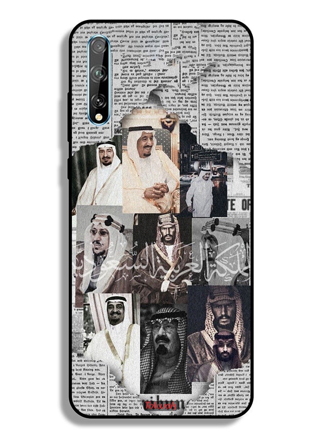 Tolwak Huawei Y8p Protective Case Cover Saudi Kings In News Paper - Image 2