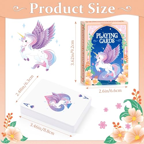 Wkchxd Playing Cards Unicorn Playing Cards Deck of Cards Standard Themed Poker Cards Set for Card GamesFamily Game NightMagicBlackjackThemed Party Gift for Girls Birthday Christmas Stocking Stuffers - Image 5