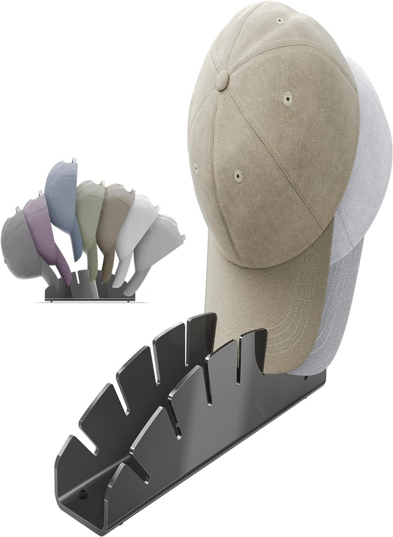 Generic Hat Stand for Baseball Caps,Hat Organizer for Baseball Caps Display Stand,Hat Storage for Closet,Shelf,Tabletop,Office(Clear，Black) - Image 1