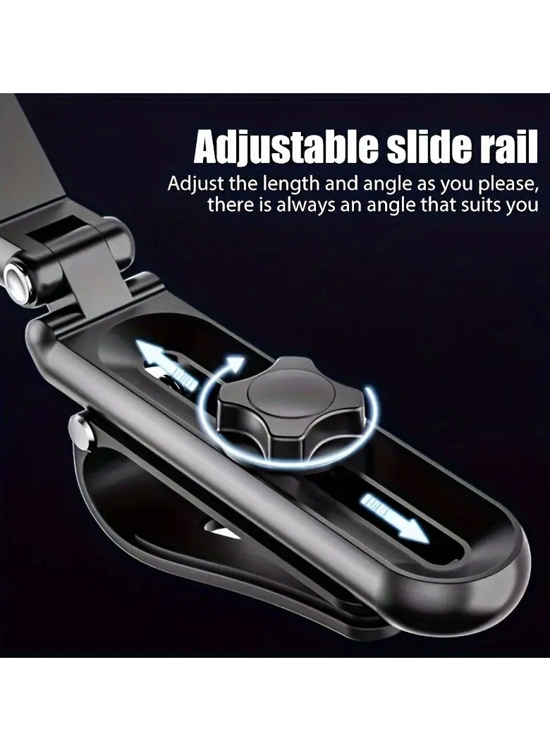360° Rotatable Car Sun Visor Phone Mount – Dashboard Compatible, ABS Build, Waterproof Holder with Adjustable Rotation  - Image 5